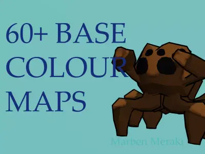 Low Poly Cartoon Cute Spider Low-poly 3D model