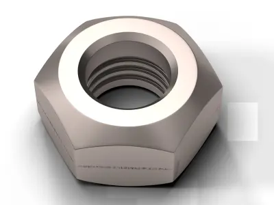 Hex Nut Low-poly 3D model
