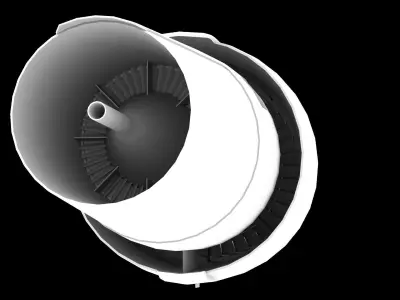 General Electric CF6 80C2 Optimized for Flight simulator use 3D model