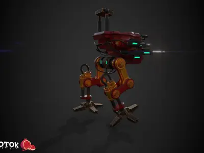 AssaultMech robot Free low-poly 3D model