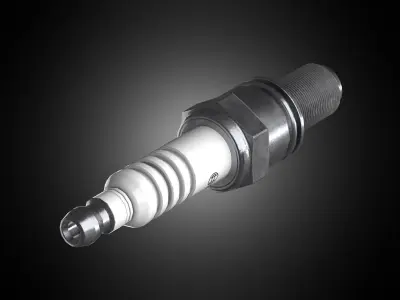 Spark plug Low-poly 3D model