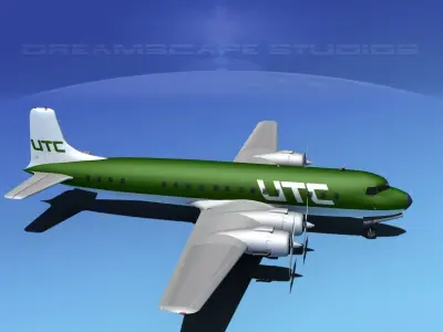 Douglas DC-7C Union Transport 3D model