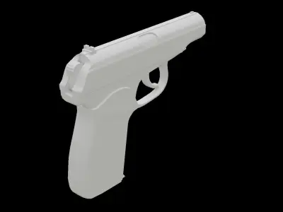 Makarov Pistol 3D Model Free low-poly 3D model