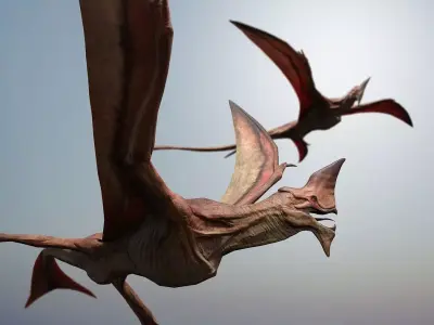 Flying creature Low-poly 3D model