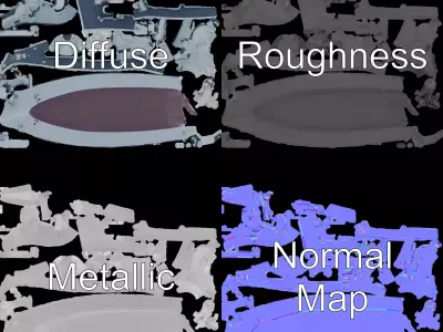 Navy Frigate Warship model pack Low-poly 3D model