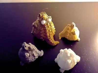 Happy fat crocodile 3D print model