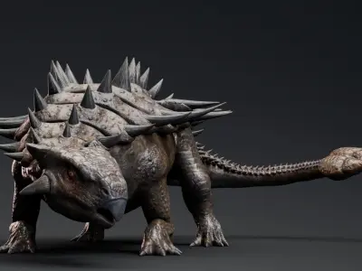 Dinosaur Ankylosaurus Real Dinosaur Series - 101 Animations Low-poly 3D model