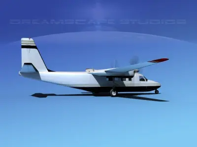 Rockwell Turbo Commander 690 V15 3D model
