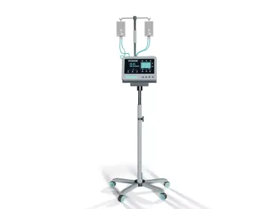 Sci-Fi Medical Infusion Pump Stand Low-poly 3D model