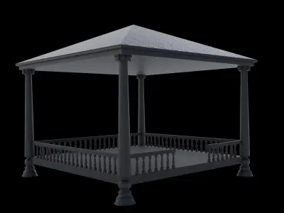 Uzbek tapchan 3D model