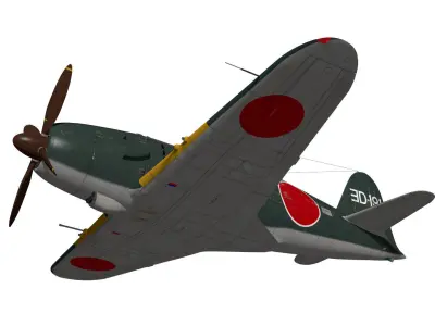Mitsubishi J2M4 RAIDEN 3D model