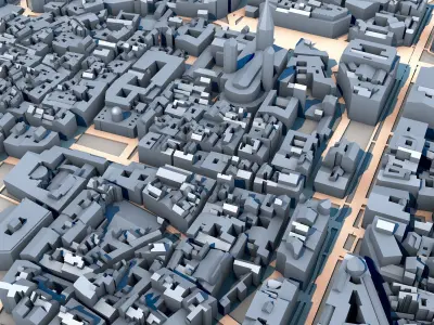 Cathedral in Barcelona Spain 3D model