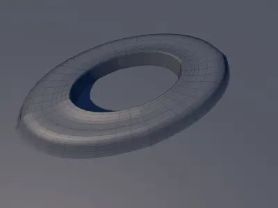 Oval Outdoor Seat Low-poly 3D model