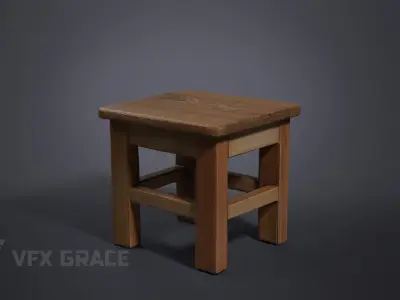 Small Bench 002 3D model