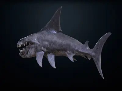 AlienShark2 Low-poly 3D model