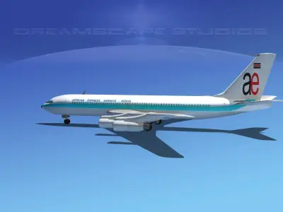Boeing 707 African Express 3D model
