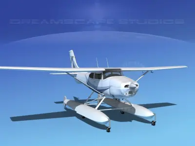 Cessna 182 Skylane Seaplane V05 3D model