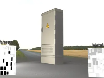 Electrical Distribution Cabinet 96 Low-poly 3D model