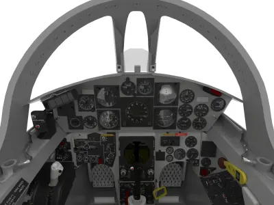 F-104G Starfighter Cockpit 3D model