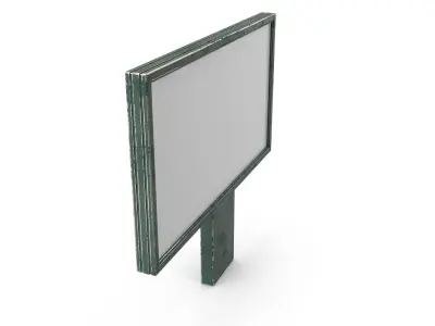 Street Advertising Billboard 17 Low-poly 3D model