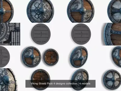 Viking Shield Pack 4 designs collection 