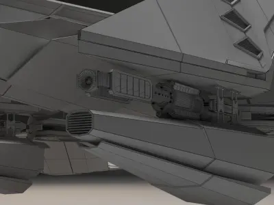 Aircraft X-Wing Low-poly 3D model