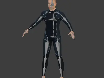 Surfer Model -- High Quality FK and IK Rigging 3D model