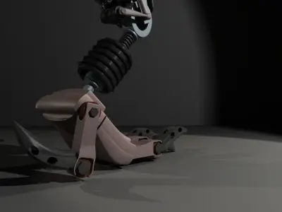 Cyborg leg part 3D model