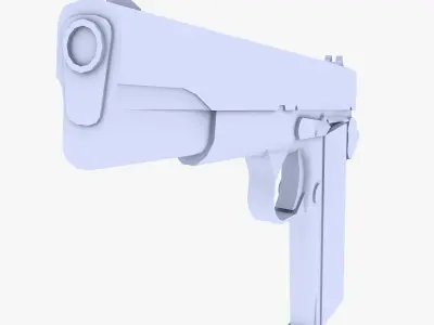 Colt 45 M1911 Pistol Low-poly 3D model