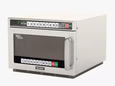 Sharp Twintouch Commercial Microwave With Dual Touch Pads 3D model