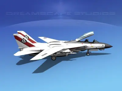 Grumman F-14D Tomcat T12a vf41 3D model
