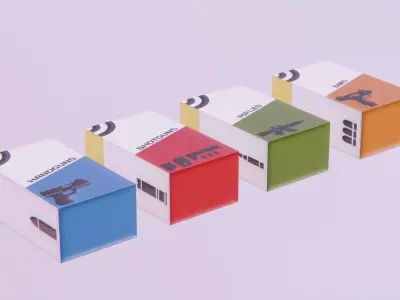 Ammo Boxes - Simple Low Poly Toon Stylized Low-poly 3D model