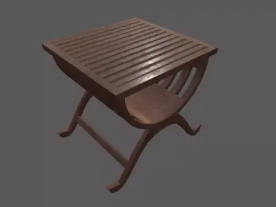 Table furniture Free low-poly 3D model