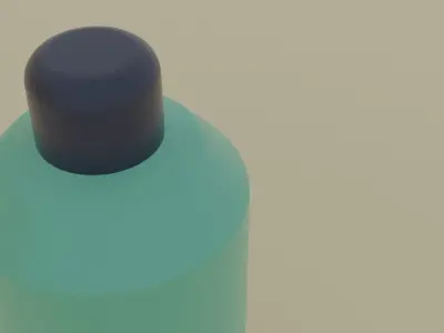 Water bottle cartoon Free low-poly 3D model
