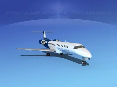 Embraer ERJ-140 Jet World Connection 3D model