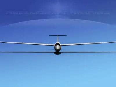 Venture Sailplane Low-poly 3D model