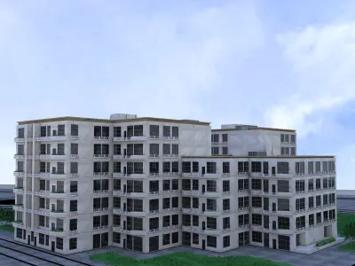 architecture apartment building 3D model
