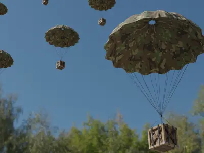 Military Drop Box 3D model