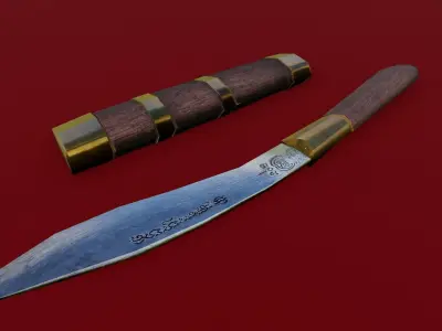 Antique knife 3D model