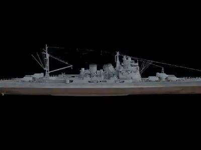 Takao warship 3D model
