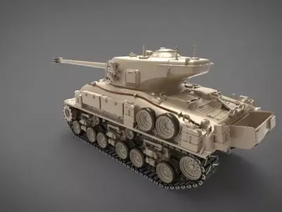 M50 sherman Tank  3D model