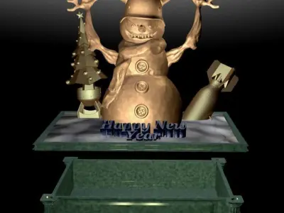 Snowman - militarist 3D print model