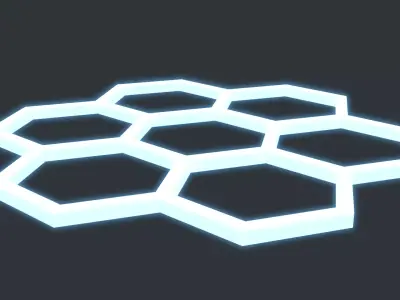 Lowpoly Scifi Luminaire Low-poly 3D model