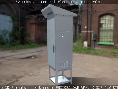 Switchbox - Control Element 3 - High-Poly 3D model