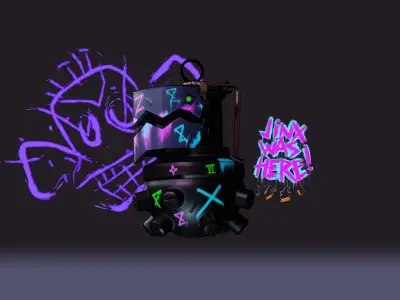 Arcane League of Legends JINX Granade Low-Poly Free low-poly 3D model