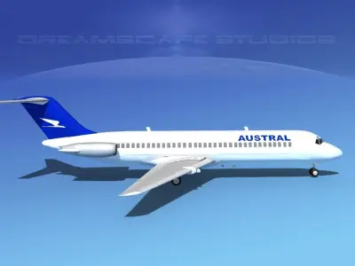 Douglas DC-9-30 Austral 3D model