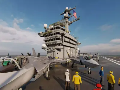 USS Nimitz CVN-68  Nuclear Aircraft Carrier 3D model