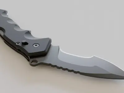 Military Folding Knife 02 3D model