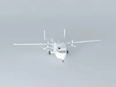 SHORT pink skydiving skyvan FULL INTERIOR 3D model