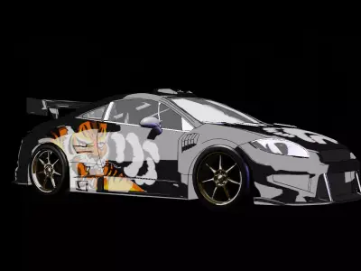 Big lou Mitsubishi Eclipse GT Free 3D model